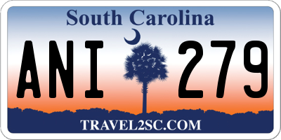 SC license plate ANI279