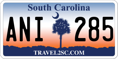 SC license plate ANI285
