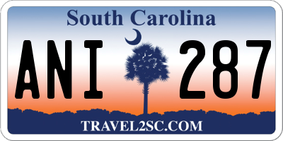 SC license plate ANI287