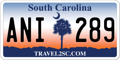SC license plate ANI289