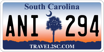 SC license plate ANI294