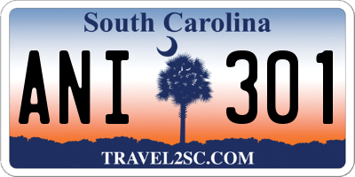 SC license plate ANI301