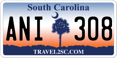 SC license plate ANI308