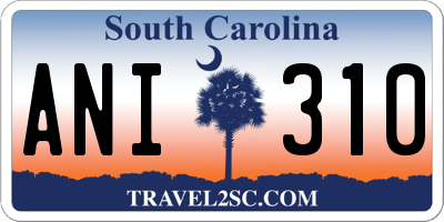 SC license plate ANI310