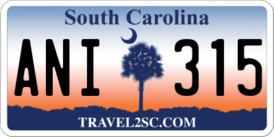 SC license plate ANI315