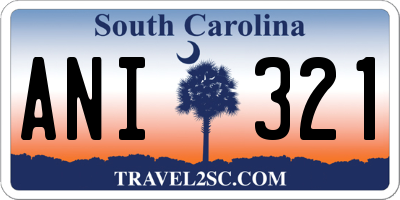 SC license plate ANI321