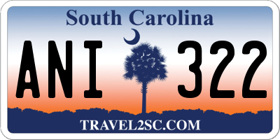 SC license plate ANI322