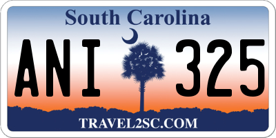 SC license plate ANI325