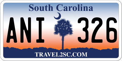 SC license plate ANI326
