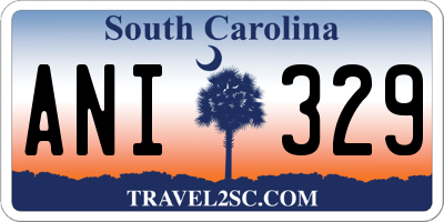 SC license plate ANI329