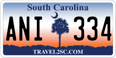 SC license plate ANI334