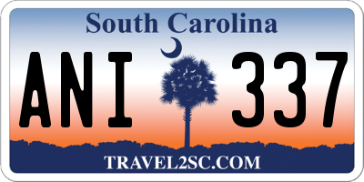 SC license plate ANI337