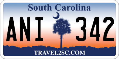 SC license plate ANI342