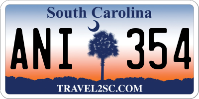 SC license plate ANI354