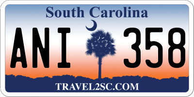 SC license plate ANI358