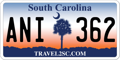 SC license plate ANI362