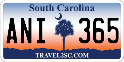 SC license plate ANI365