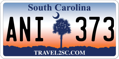 SC license plate ANI373