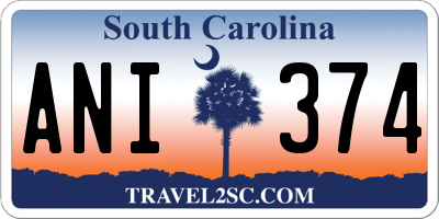 SC license plate ANI374