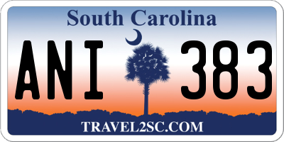 SC license plate ANI383
