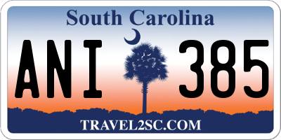 SC license plate ANI385