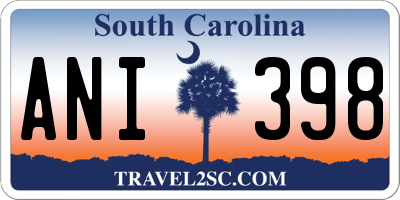 SC license plate ANI398