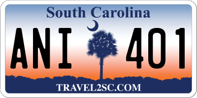 SC license plate ANI401