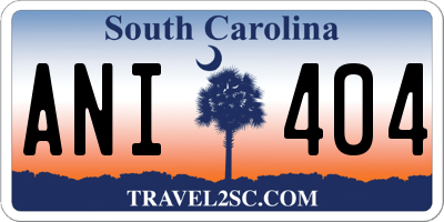SC license plate ANI404