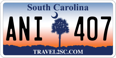SC license plate ANI407