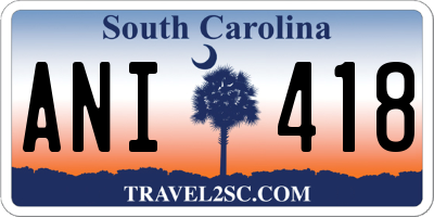 SC license plate ANI418