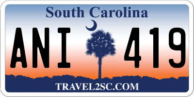 SC license plate ANI419