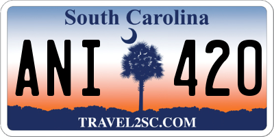 SC license plate ANI420