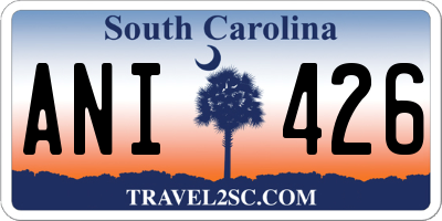 SC license plate ANI426