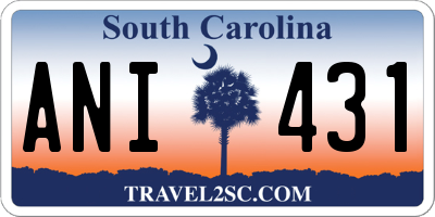 SC license plate ANI431