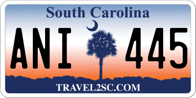 SC license plate ANI445
