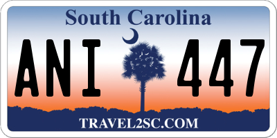 SC license plate ANI447