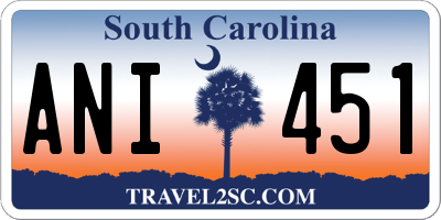 SC license plate ANI451