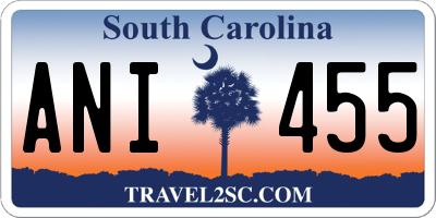 SC license plate ANI455