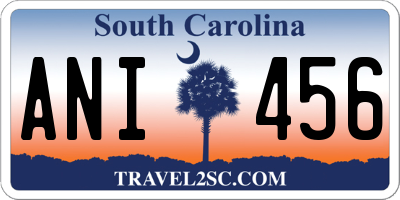 SC license plate ANI456