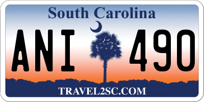 SC license plate ANI490