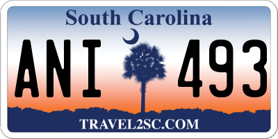 SC license plate ANI493
