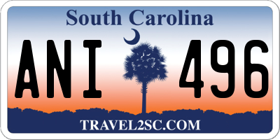 SC license plate ANI496