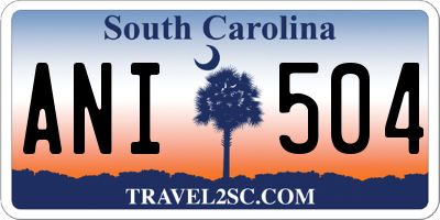 SC license plate ANI504