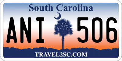 SC license plate ANI506