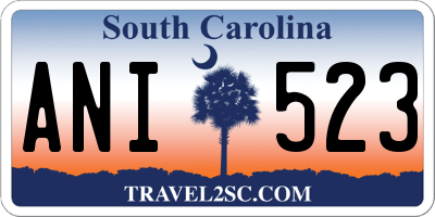 SC license plate ANI523