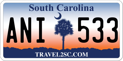 SC license plate ANI533