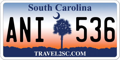 SC license plate ANI536