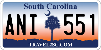 SC license plate ANI551