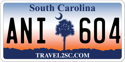 SC license plate ANI604