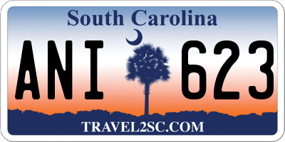 SC license plate ANI623